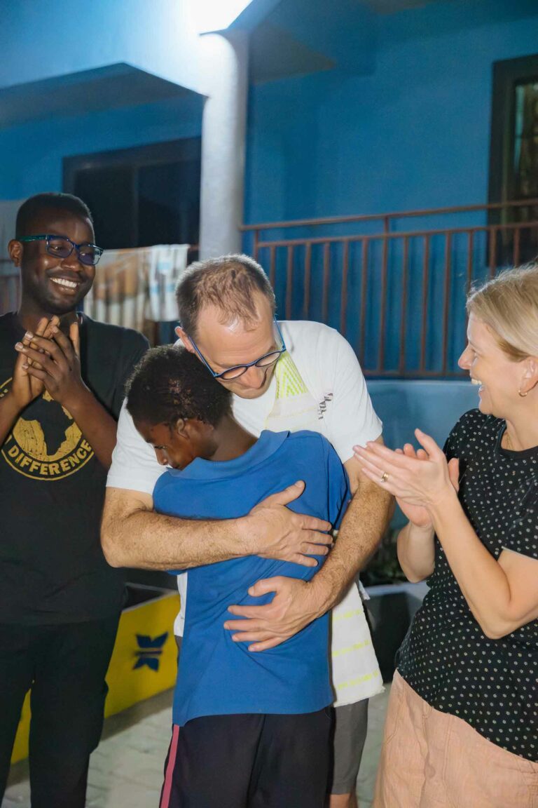 Humanitarian Projects Patient hugging team member